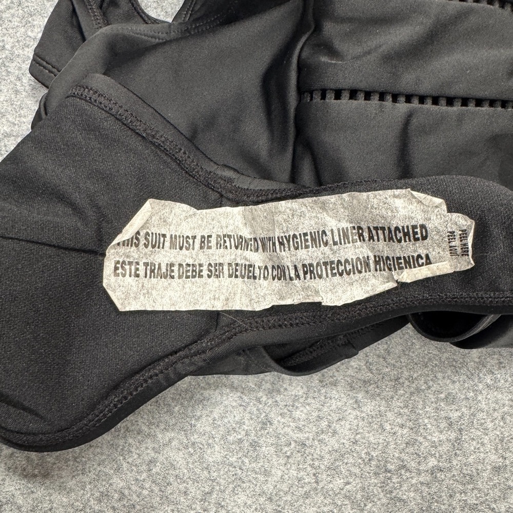 Shade & Shore Black High Neck Swimsuit, Size XS (0-2), One Piece Open Back NEW - Picture 12 of 12